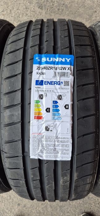 4 anvelope vara noi Sunny,fata 225/40/18,spate 255/35/18,dot 2025.Pret/bucata.
