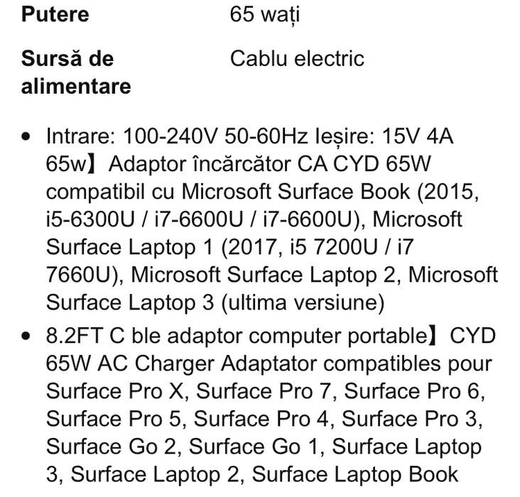 Alimentatoare microsoft 15v si incarcatoare de 16,8v ;29v