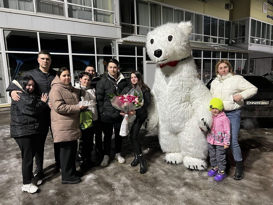 Ростовая кукла белый медведь