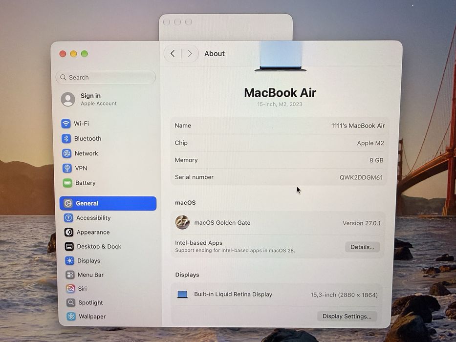 M2 Macbook Air 15.3”, 512gb, 8gb RAM