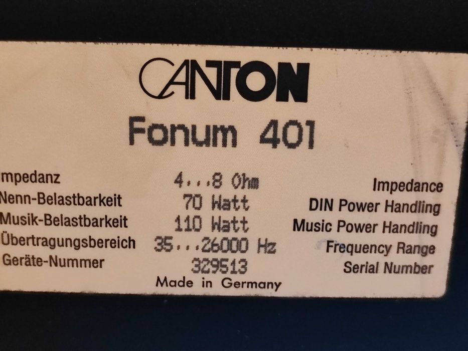 boxe Canton Fonum 401 , Fonum 330, POPsmarts NU JBL FOCAL DALI B&W