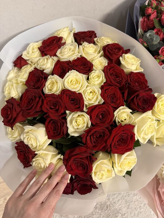 Цветы розы 51 шт