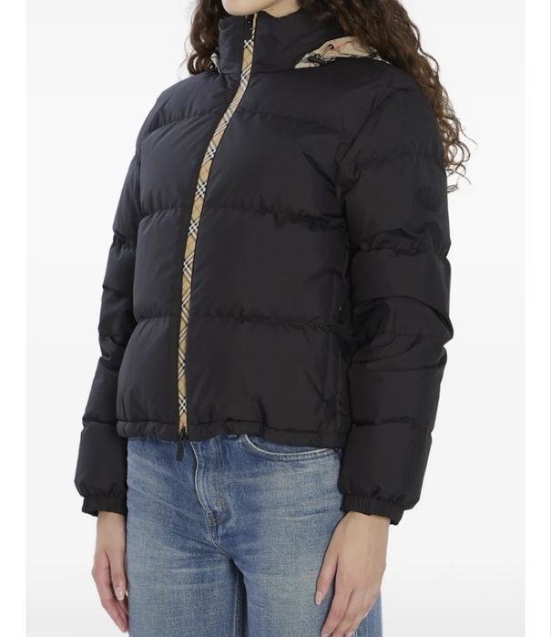 Burberry пуховик с потайным капюшоном