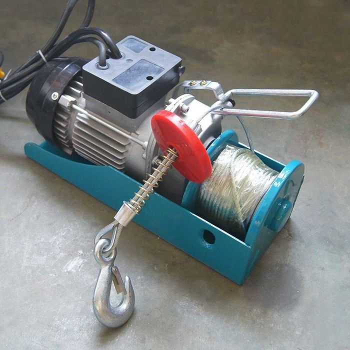 Електрическа телфер KATSU, товароносимост 1000 кг, 1600 W, 220 V, дължина на кабела 18 м, кабелно дистанционно управление