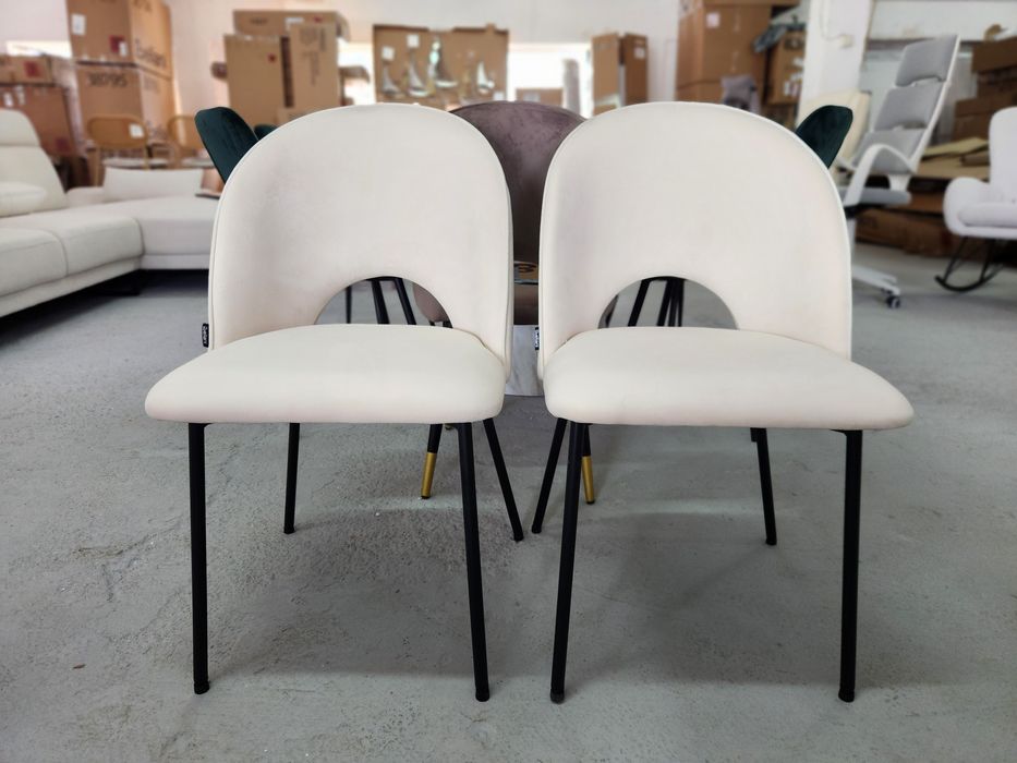 NOU Set 2 scaune "COVELO", catifea