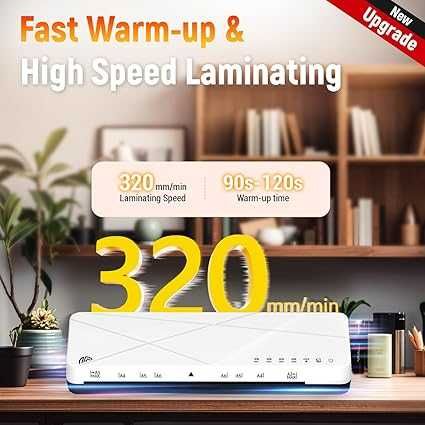 Ламинатор A3 A4 A5 A6 с 6 режима на ламиниране, ABS и автоматично изкл