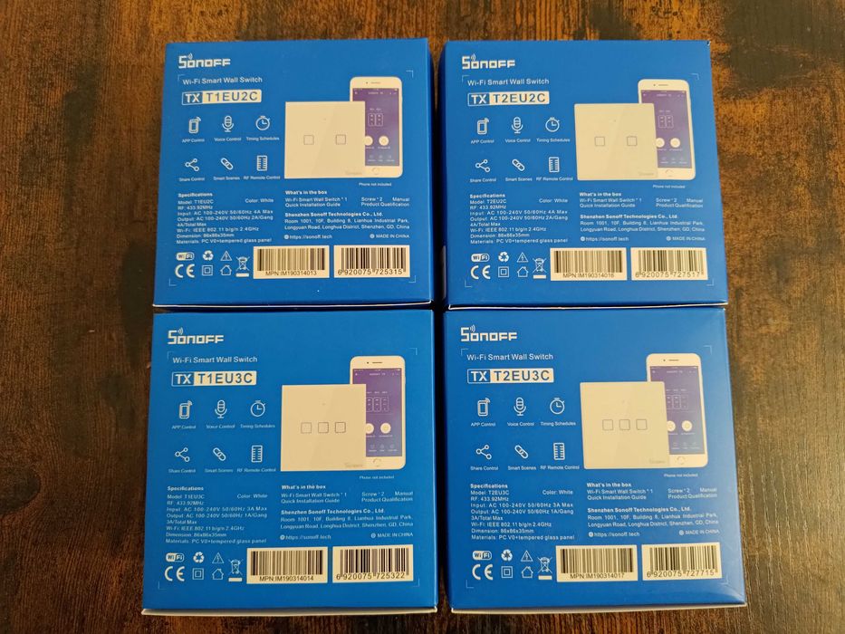 Intrerupator Smart Sonoff T1/T2 - 3 canale