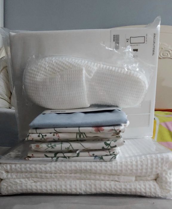 Новые Наволочки IKEA 50×50см,Турецкое Покрывало 230х250см