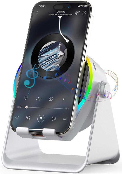 Беспроводная индукционная/bluetooth RGB колонка GIM