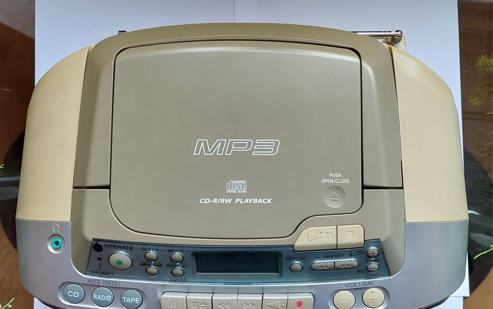 Sony CFD‑S03CPL – radiocasetofon cu CD, revizie completă + telecomandă