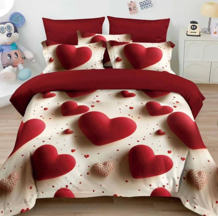 Lenjerie de pat finet 6 piese pentru pat dublu