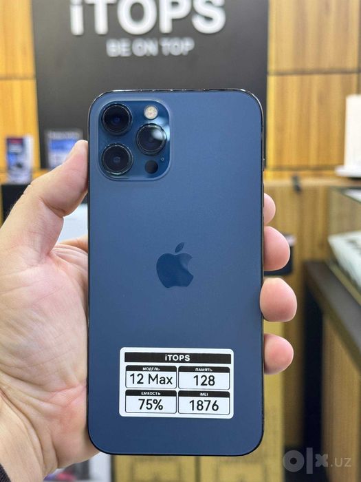 iPhone 12 Pro Max 128GB Blue | AKB 75% | 3 oy kafolat