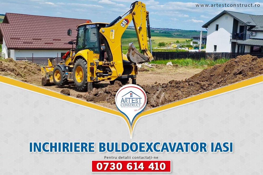 Inchiriez Buldoexcavator, buldo,  miniexcavator, excavator pe roti 16t