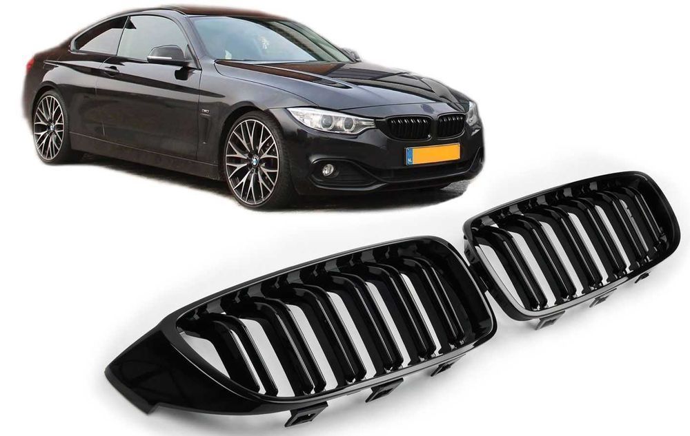 Grile BMW Seria 4 F32 F33 F36 (2013-03.2019) Piano Black M Duble