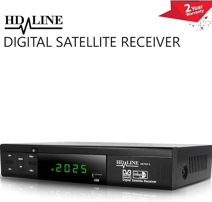 c Echosat HDMI Scart HD DVB S2 Satellite Receiver + 2 Remote Controls, Digital Satellite (DVB-S/S2, HDMI, SCART, 2x USB 2.0 Full HD