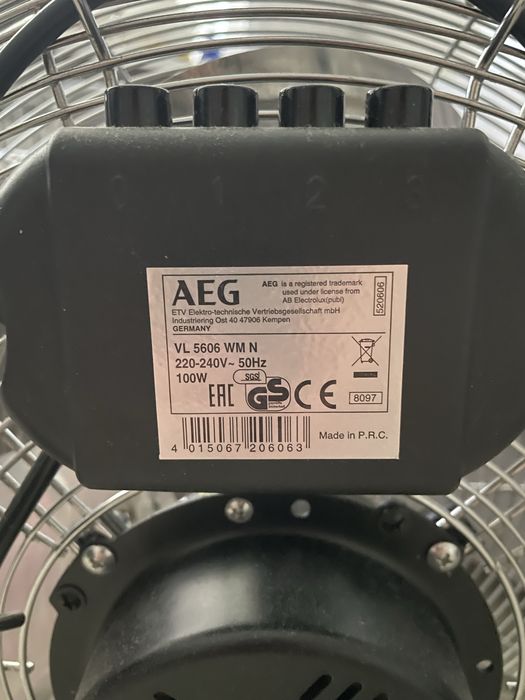 Вентилятор AEG VL5606 (оригинал)