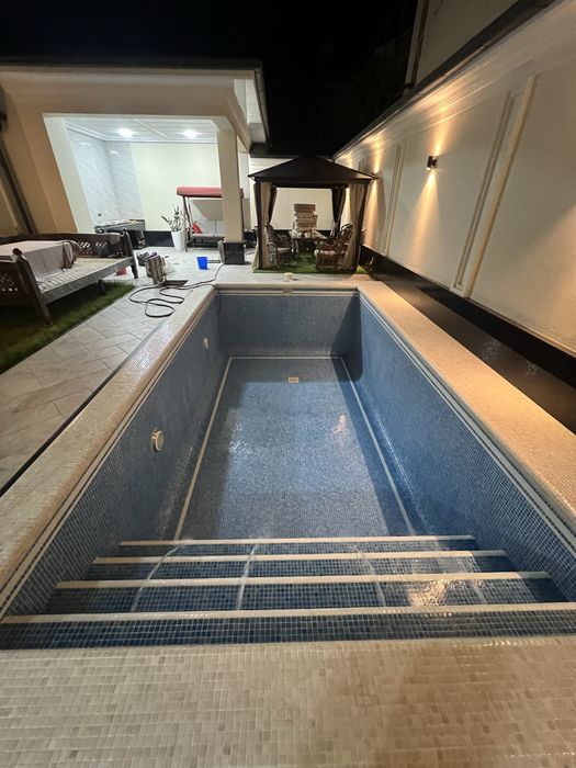 Мойка бассейнов и реставрация замена песка