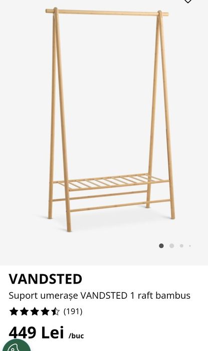 Suport umerașe bambus