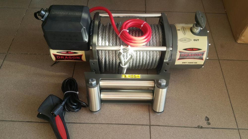 Troliu electric nou DRAGON   WINCH 16000lbs -7257 kg la 12v -24v