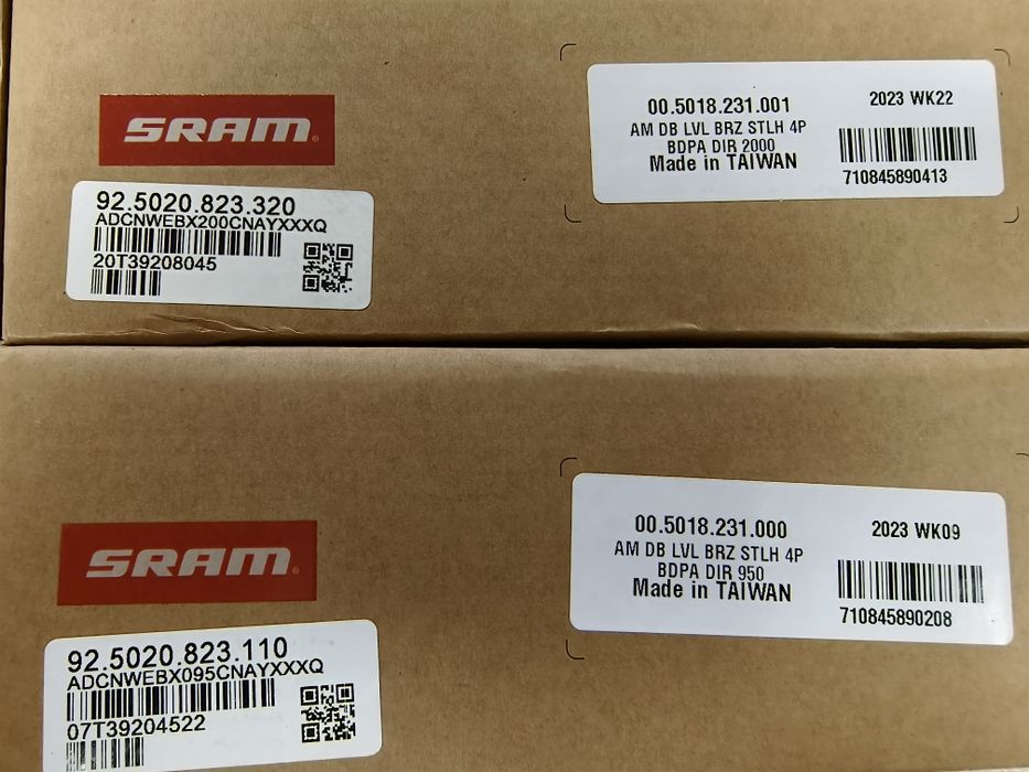 НОВИ Sram Level Bronze Stealth 4 Piston спирачки за велосипед 2023