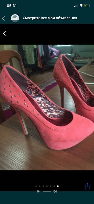 Продам туфли кораллового цвета