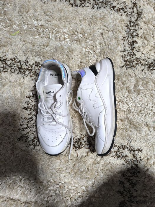 Дамски бели кецове естествена кожа 37н