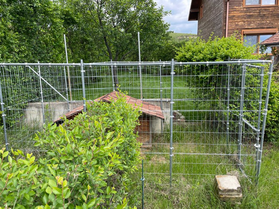 Padoc / tarc caini / gaini de exterior, otel galvanizat