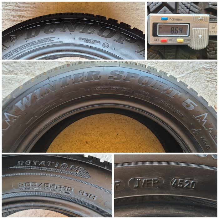 O bucată 205/55 R16 M+S iarnă - una Dunlop Goodyear