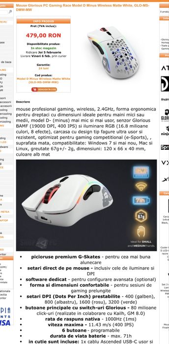 Mouse Wireless gaming Glorious
