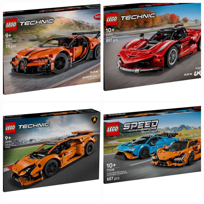 Нови Lego Speed Champions/Technic - Lamborghini/ Ferrari/ Bugatti