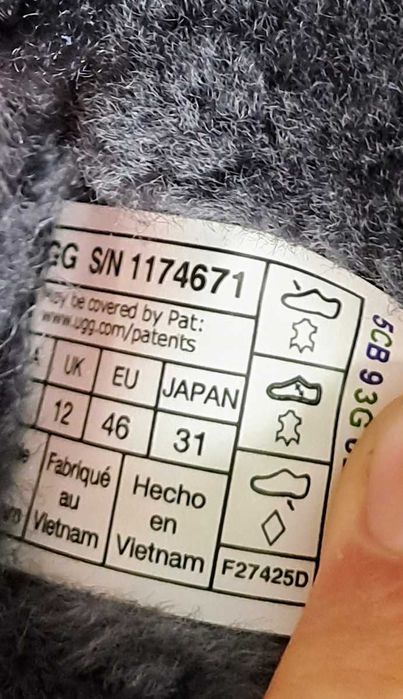 Papuci UGG Tasman II mas 46 barbatesti. 100% blana/piele naturala