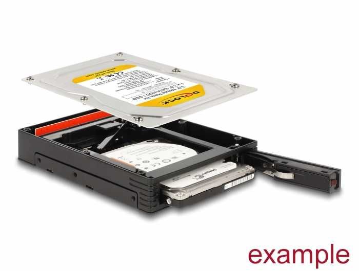 Delock Carcasă HOT SWAP 3.5″ pentru 1 SAU 2 x SATA HDD / SSD de 2.5″