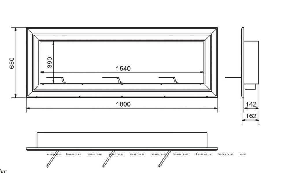 Встраиваемый биокамин JULIET 1800 KRATKI в Ташкенте Узбекистан