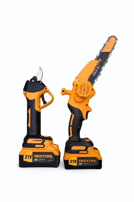 Set Foarfeca Electrica+Mini Drujba Rotor Profesionale Acumulator