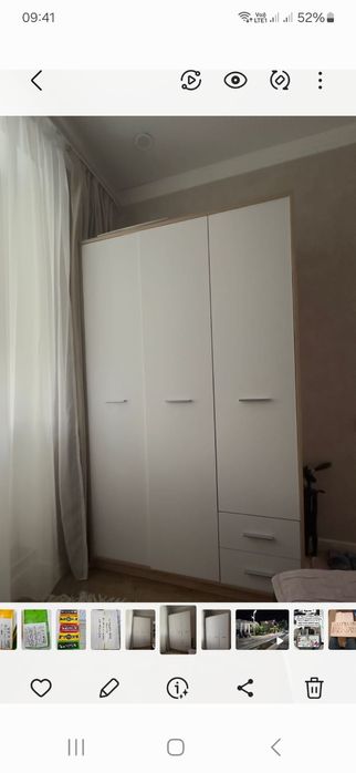 Хороший качественный шкаф молочнова света магнитным дверям