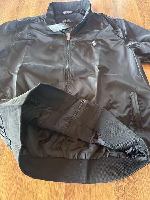 Мъжко,черно яке Ralph Polo с бродирано лого ГОЛЕМИ РАЗМЕРИ