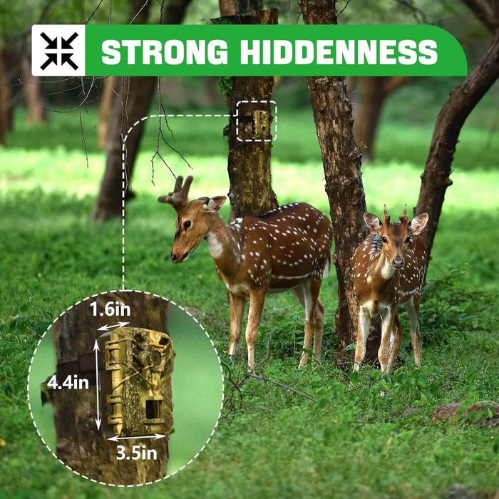 Ловна камера Coolifepro WiFi Bluetooth с приложение, 48MP + КАРТА 32GB