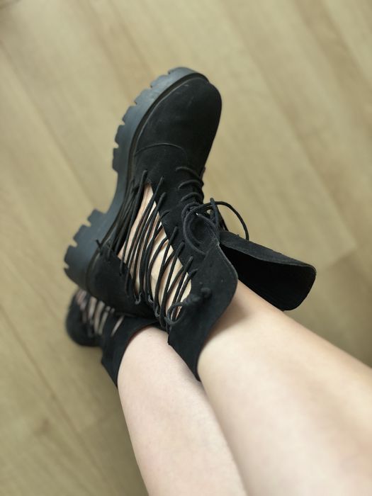 Bocanci negri lace up