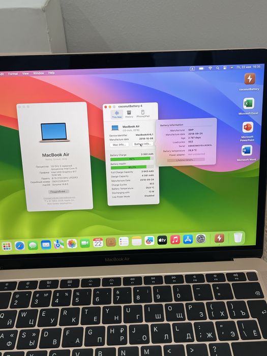 Apple MacBook Air 13 2018 ОТЛИЧНОМ СОСТОЯНИИ ноутбук макбук аир