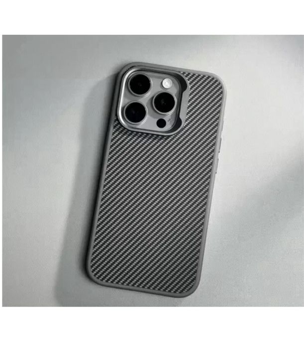 Iphone 15/16/PRO MAX PLUS - Husa Folie Carbon Titanium Frame