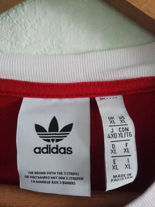 Adidas Originals 3 Stripes California Red XL оригинална тениска памук