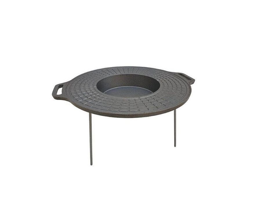 Disc din fontã adãnc, nou 50 cm ,grill ,grãtar ,camping , pura fonta
