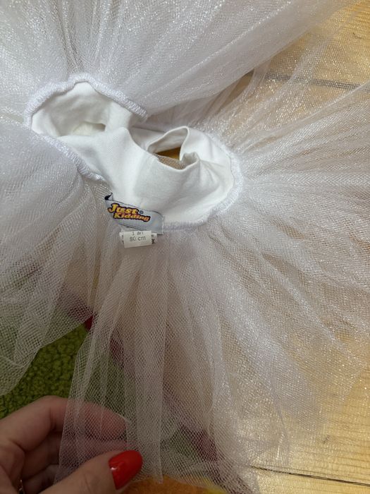 Vesta blanita marimea 80-12 luni, cadou tutu