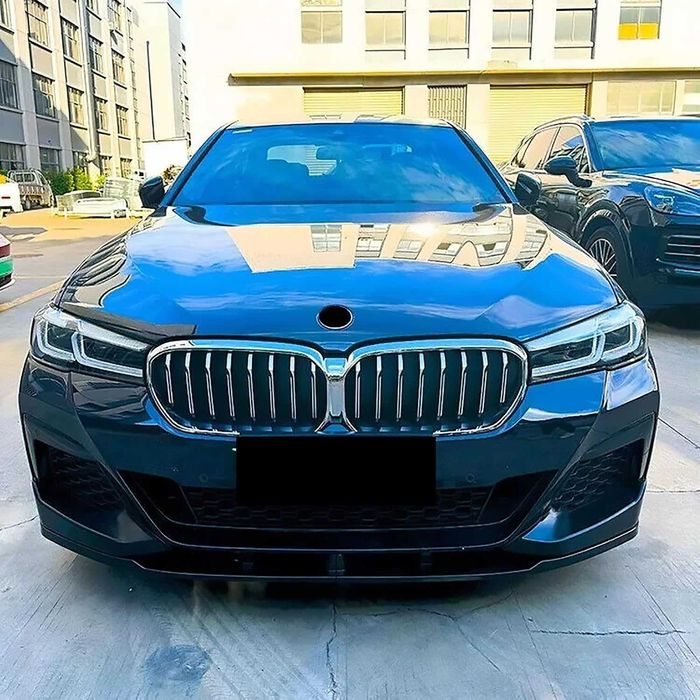 Преден лип за BMW 5 Series G30 фейс (2020–2023) – M-tech Style, черен гланц