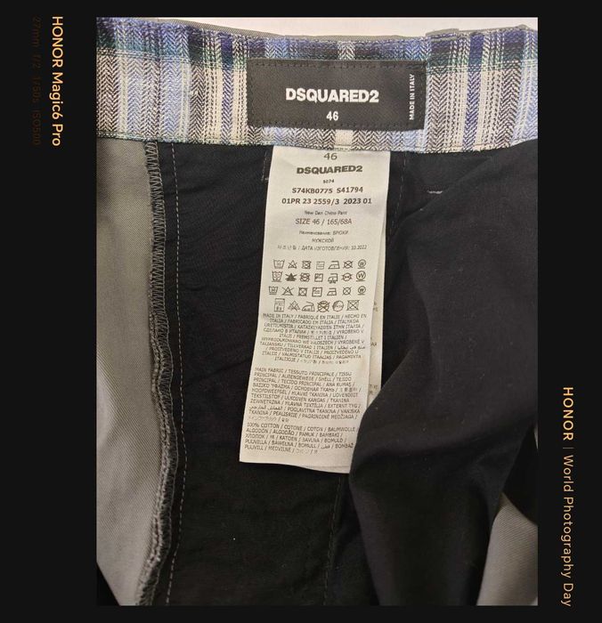Dsquared2 New Dan Chino Pant – Gri cu efect vopsea