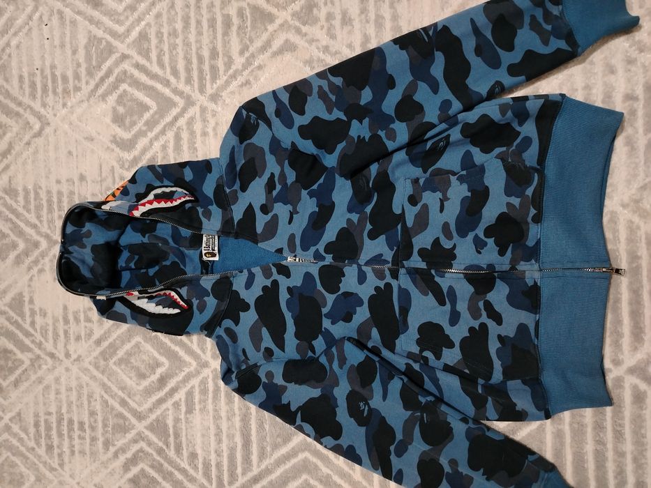 Bape синяя зипка