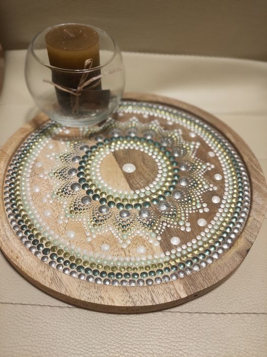 Suport lumânare pictat manual