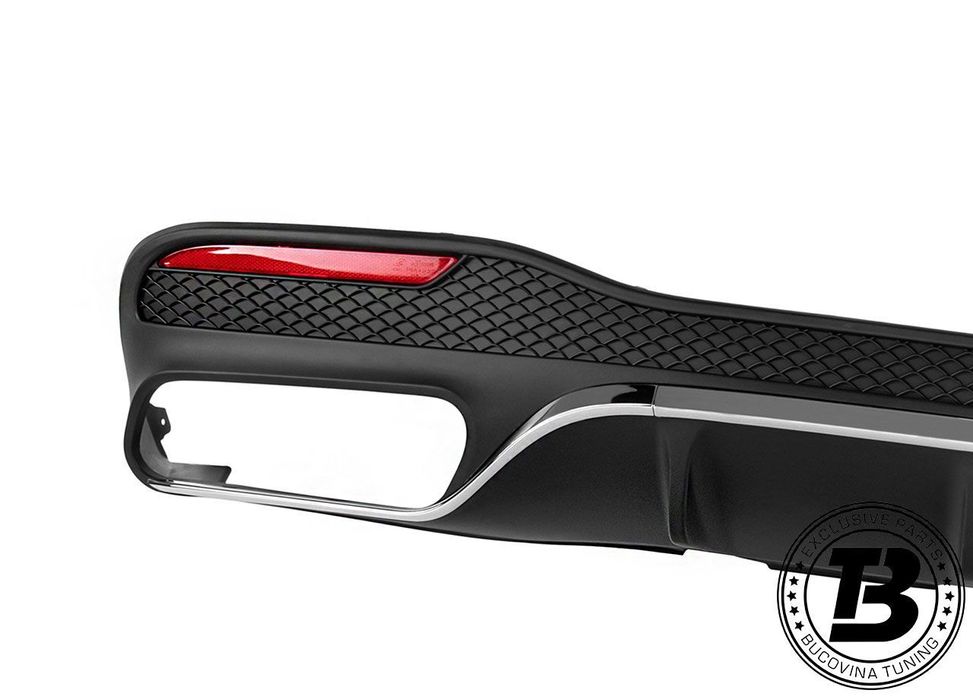 Difuzor Bara Spate cu Ornamente compatibil cu Mercedes GLE W166 AMG Design