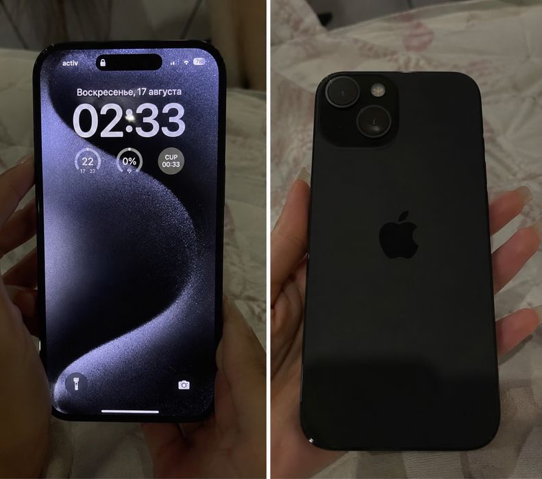 iPhone 15, 128 ГБ, чёрный