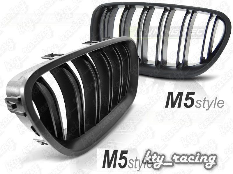 Grile duble pentru BMW F10 seria 5 M5 LCI look Negru Mat sau lucios  CALITATE PREMIUM ⭐️⭐️⭐️⭐️⭐️